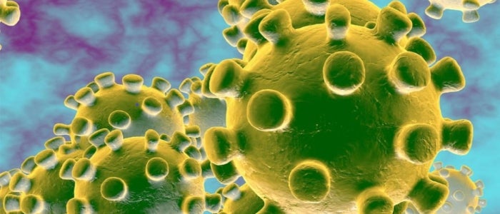 Coronavirus graphic of cells